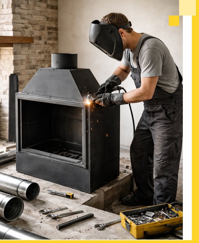 Продажа и установка металлических каминов в Горячем Ключе под ключ