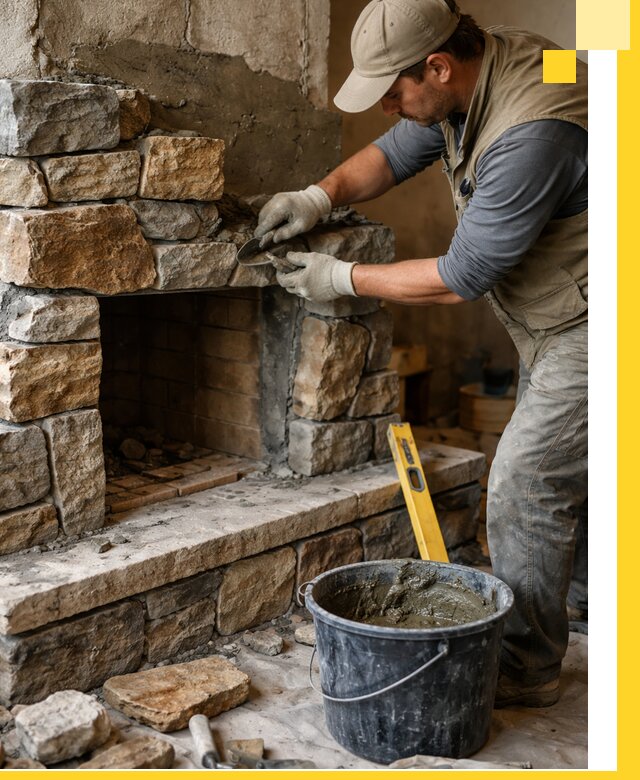 Изготовление и установка каменных каминов под ключ в Горячем Ключе