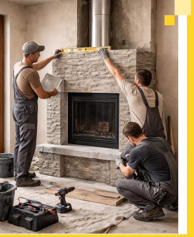 Профессиональный монтаж каминов под ключ в Горячем Ключе для дома