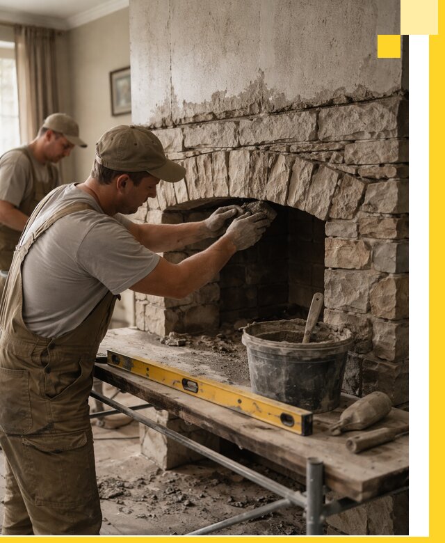 Изготовление каминов под ключ в Горячем Ключе, монтаж и отделка