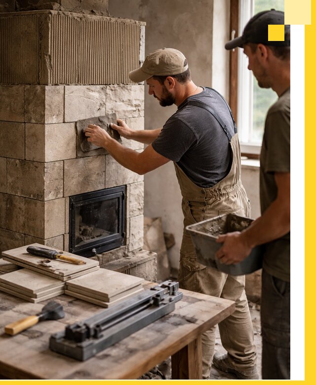 Профессиональная облицовка печей в Горячем Ключе: керамика и камень