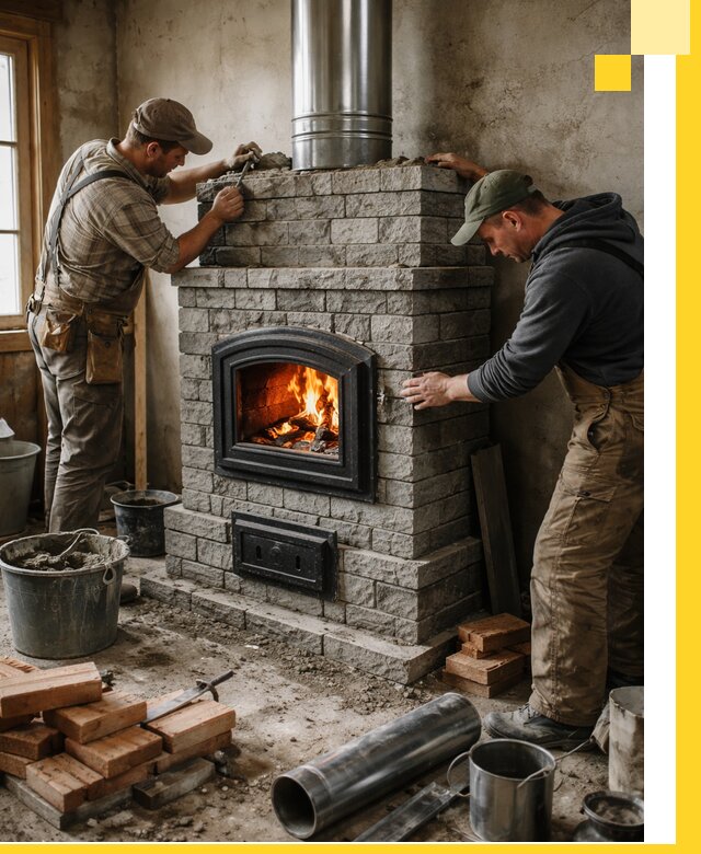 Производство, поставка и монтаж дровяных печей в Горячем Ключе