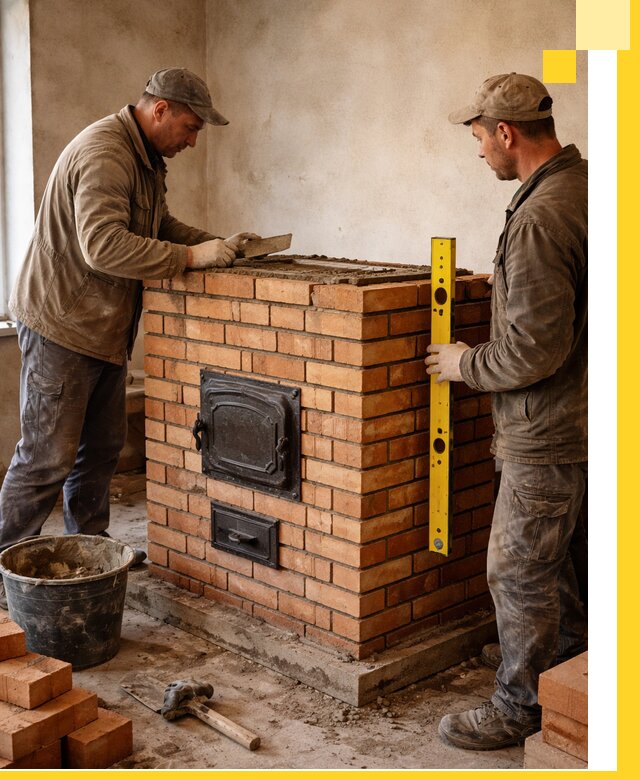 Отопительные печи под ключ в Горячем Ключе, установка и сборка