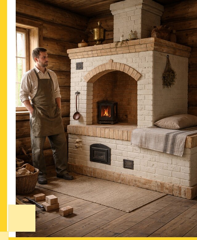 Русские печи с лежанкой под ключ в Горячем Ключе от 154995 р. ЭриданГрч