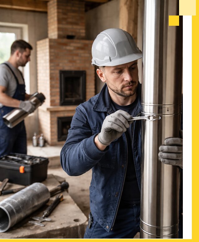 Профессиональный монтаж дымоходов для печей в Горячем Ключе