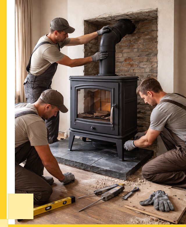 Монтаж печи камина в частном доме в Горячем Ключе от 25833 р. | ЭриданГрч