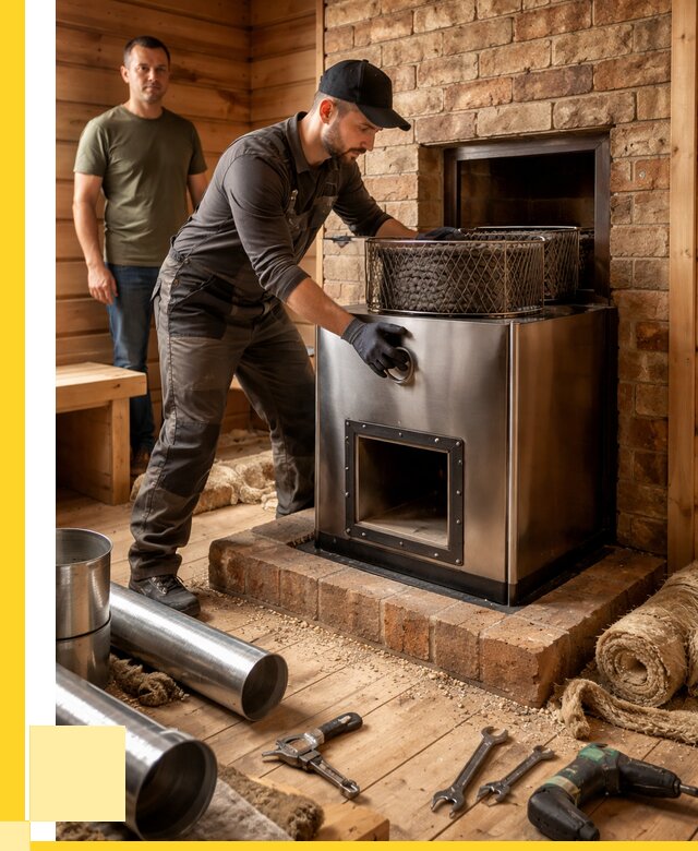 Монтаж банных печей под ключ в Горячем Ключе от 18599 р., ЭриданГрч