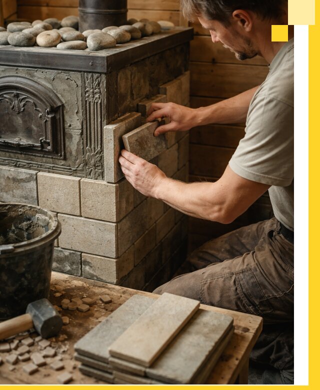 Облицовка банных печей в Горячем Ключе профессиональная отделка