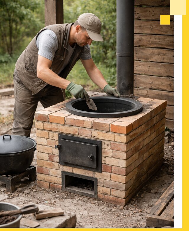 Изготовление и установка печей для казана в Горячем Ключе под ключ