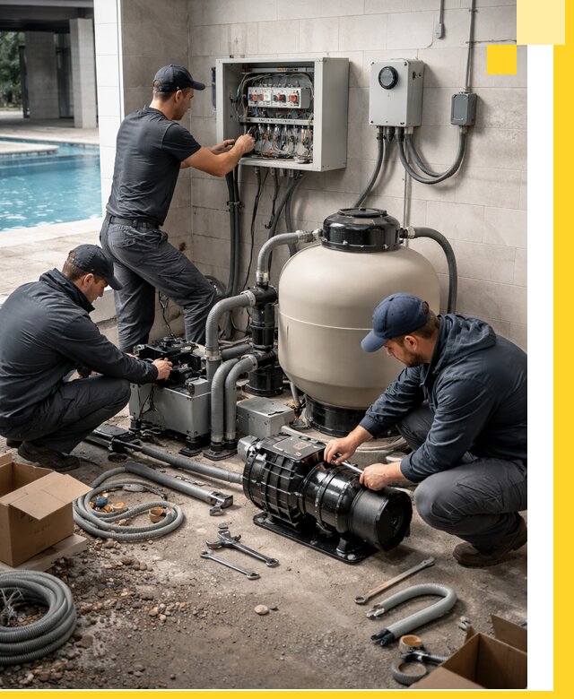 Профессиональный монтаж оборудования для бассейнов в Горячем Ключе