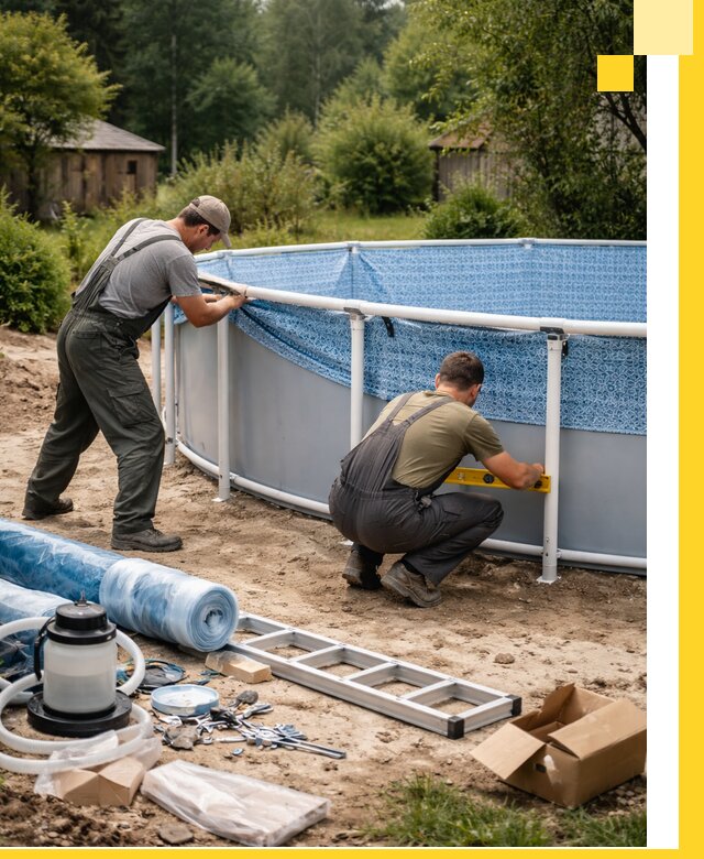 Установка и монтаж каркасных бассейнов в Горячем Ключе под ключ