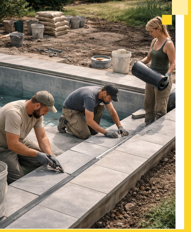 Строительство и монтаж уличных бассейнов под ключ в Горячем Ключе