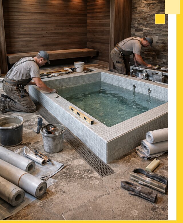 Установка и строительство бассейнов для сауны в Горячем Ключе