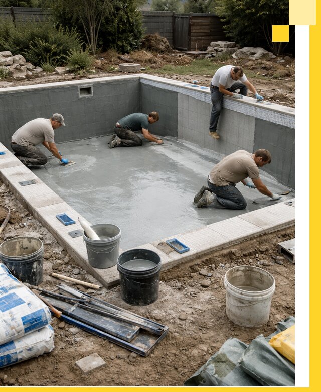 Изготовление и монтаж чаши бассейна под ключ в Горячем Ключе