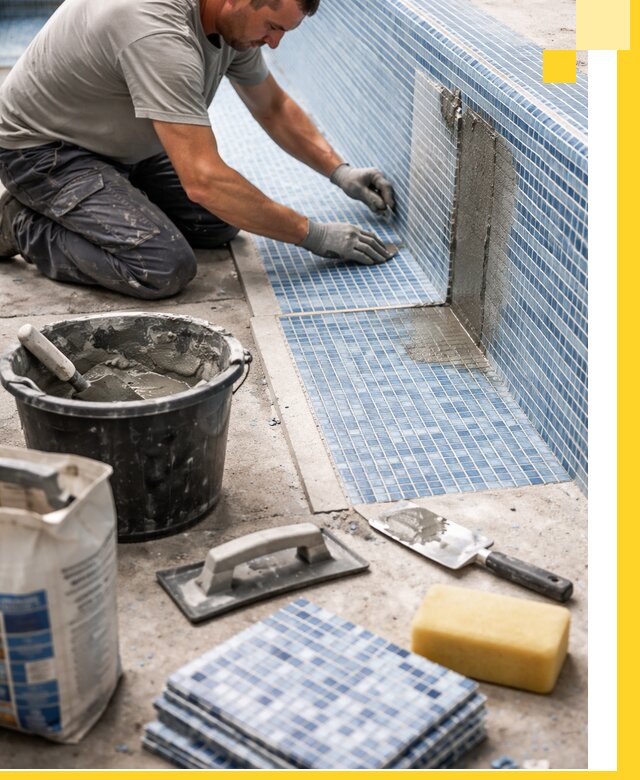 Укладка и ремонт мозаики для бассейнов под ключ в Горячем Ключе