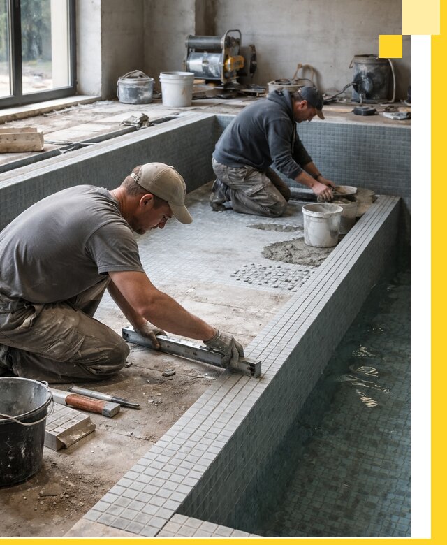 Строительство бассейна в частном доме в Горячем Ключе под ключ