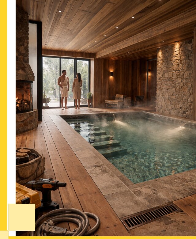 Проекты бань с бассейном под ключ в Горячем Ключе от 77498 р., ЭриданГрч