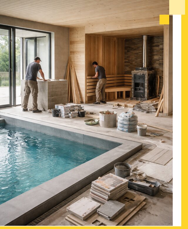 Проектирование и строительство бань с бассейном в Горячем Ключе