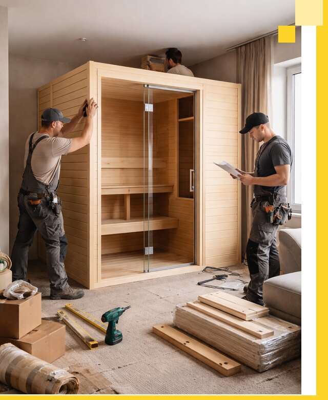 Установка и благоустройство саун в квартире в Горячем Ключе