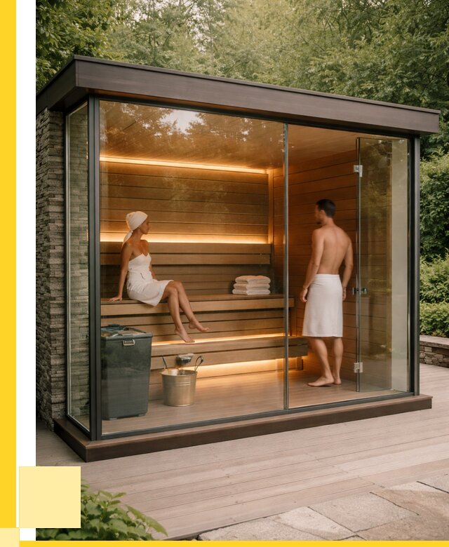 Сауна стеклянная и двери для сауны в Горячем Ключе от 258325 р. | ЭриданГрч