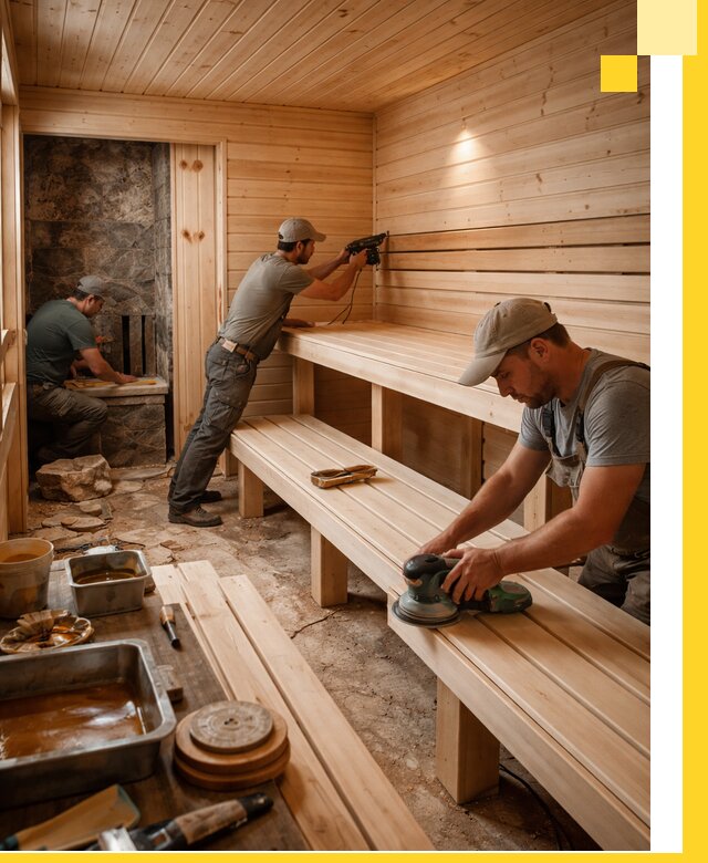 Профессиональная отделка бань в Горячем Ключе под ключ, с гарантией