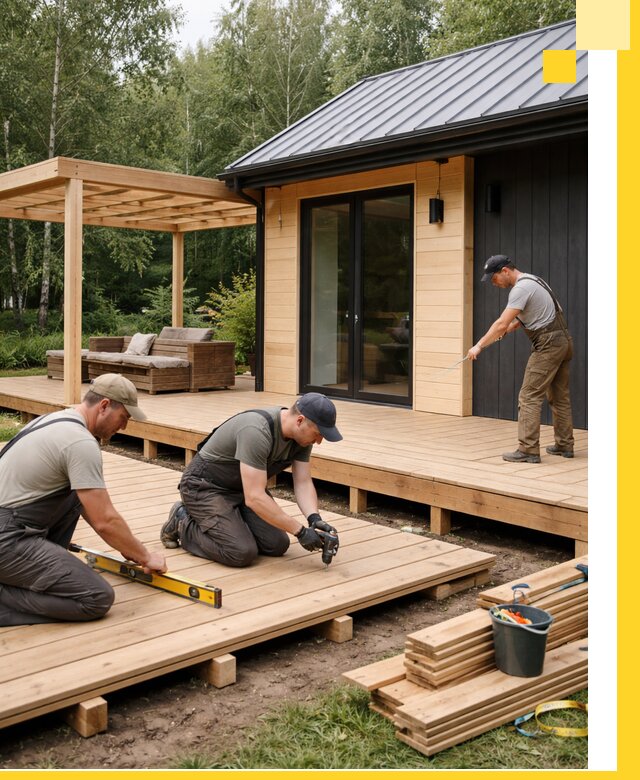 Строительство бань с террасой и бассейном под ключ в Горячем Ключе