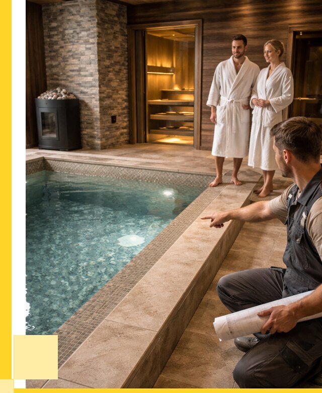 Проект бани с бассейном под ключ в Горячем Ключе от 67165 р. | ЭриданГрч