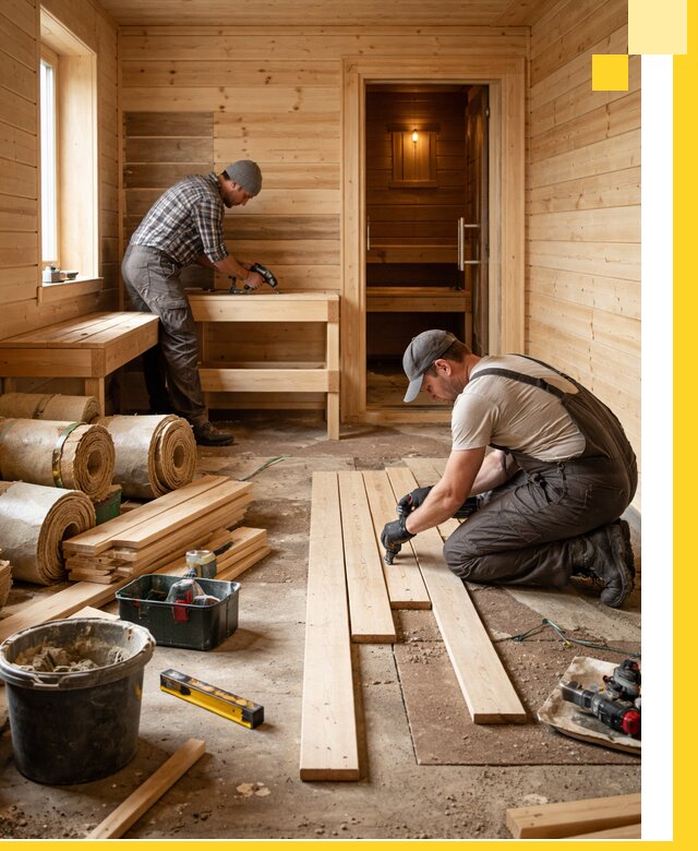 Индивидуальный проект бани с комнатой отдыха под ключ в Горячем Ключе