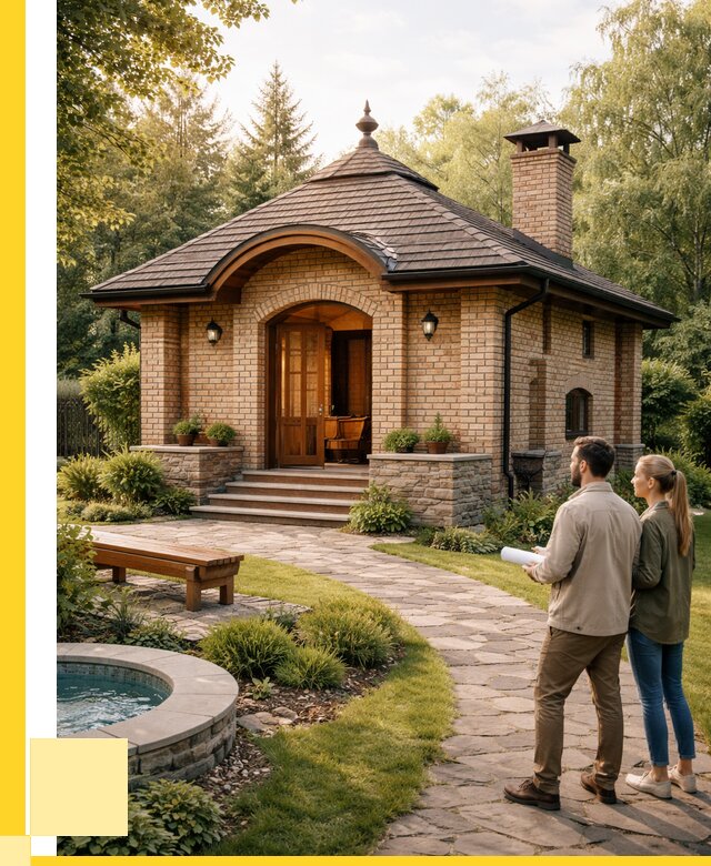 Проект кирпичной бани в Горячем Ключе от 30999 р. | ЭриданГрч