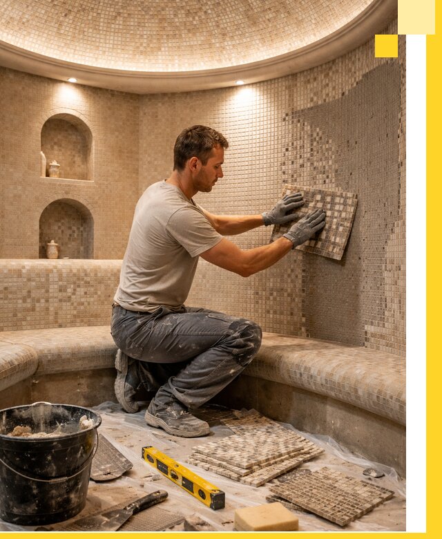 Устройство и монтаж домашнего хамама под ключ в Горячем Ключе