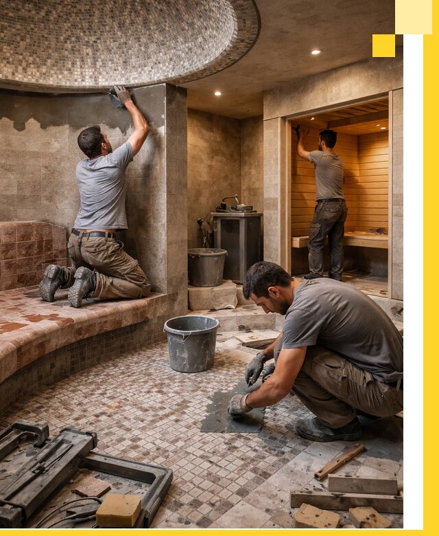 Проект и строительство хамама бани и сауны под ключ в Горячем Ключе